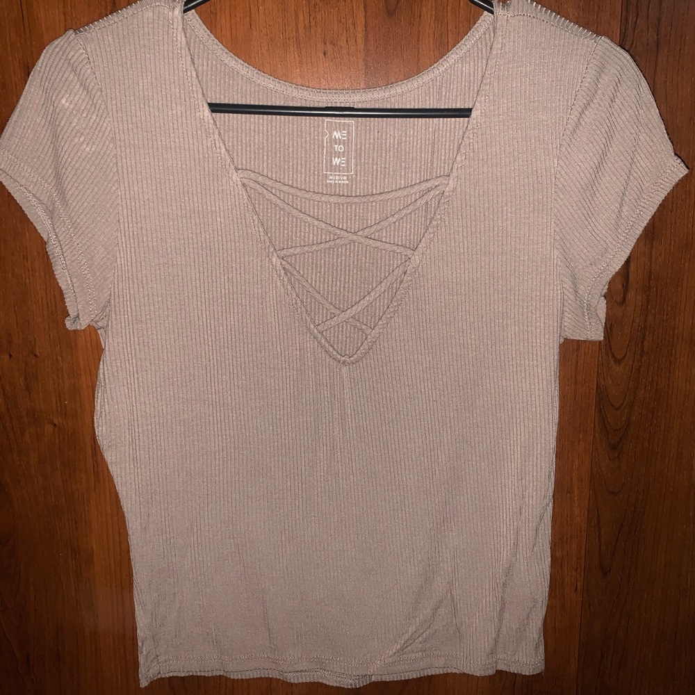 Criss Cross V-Neck Crop Top